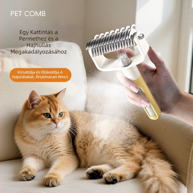 Detangling Fésű és Ápoló Ecset Kutyáknak — Rozsdamentes acél; Termékkategória: Fésű-Ecset; Alkalmazható: Kutyák; Doboz Mennyiség: 240 db; Importált: Nem