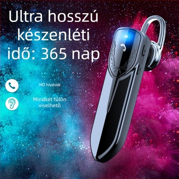 Vezeték nélküli Bluetooth fülhallgató függő kivitelben, 10 m hatótávolság, üzemidő >8 óra, IPX3 vízálló, Bluetooth 5.0