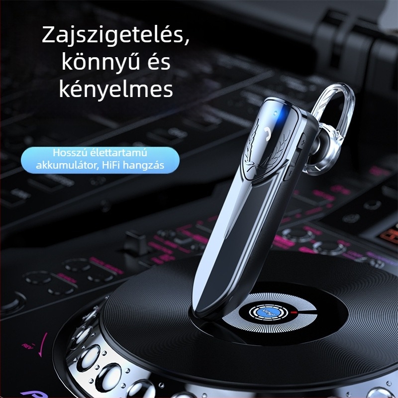 Vezeték nélküli Bluetooth fülhallgató függő kivitelben, 10 m hatótávolság, üzemidő >8 óra, IPX3 vízálló, Bluetooth 5.0
