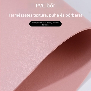 Kétoldalas bőr manikűrmatrac, nagy méret, egyszínű asztali alátét sminkeléshez, laptop és billentyűzet alátét