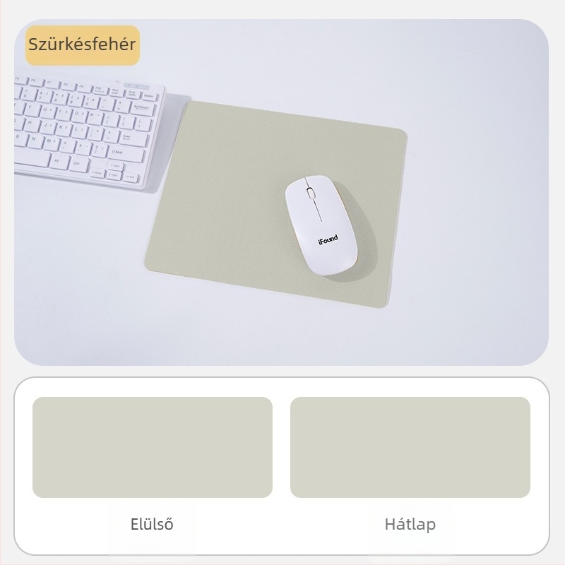 Kétoldalas bőr manikűrmatrac, nagy méret, egyszínű asztali alátét sminkeléshez, laptop és billentyűzet alátét