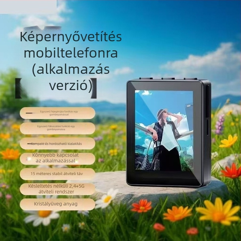 Okos szelfi bot képernyővetítéssel, távirányítóval, Bluetooth-szal, beépített világítással és képstabilizációval