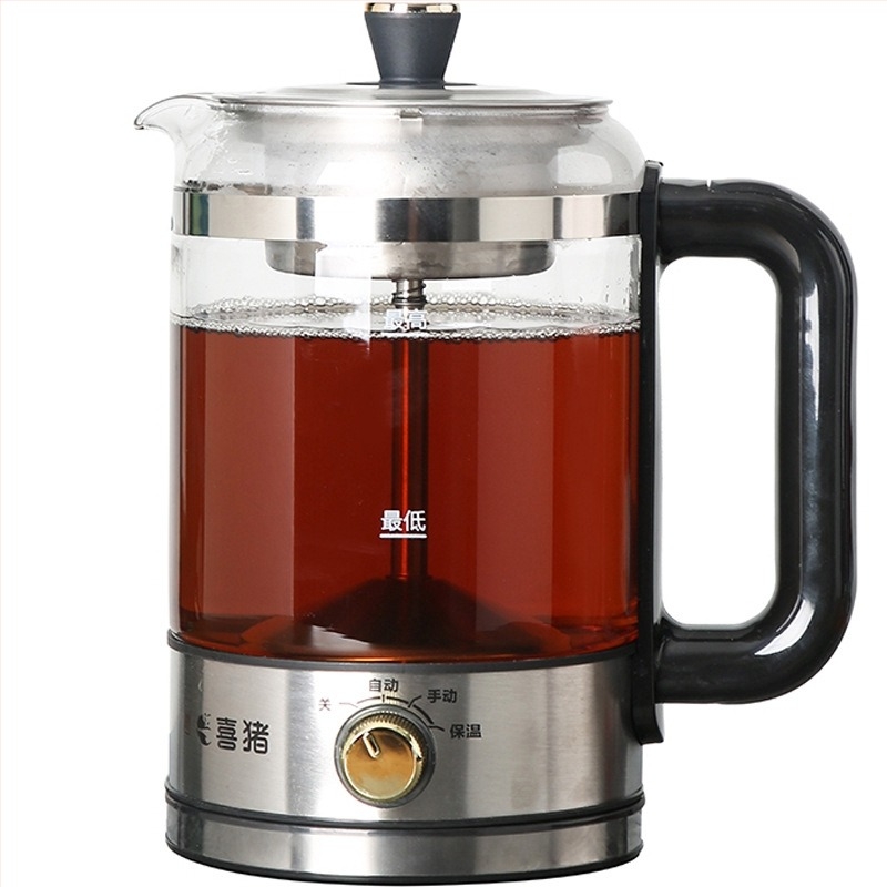 Hetedik generációs üveg teáskészülék gőzfunkcióval, automatikus melegen tartással és elektromos fűtéssel virágos tea számára