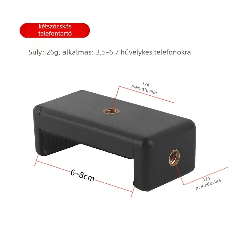 Asztali tartó mobiltelefon élő közvetítéséhez – Tip more, Műanyag, Általános
