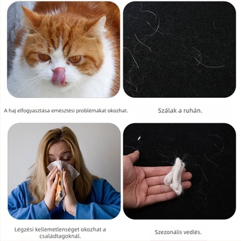 Pet Doff kutya fésű – műanyag + rozsdamentes acél, modell 2208CGSF0133-CDF, sűrű fogazatú fésű, 200 darab