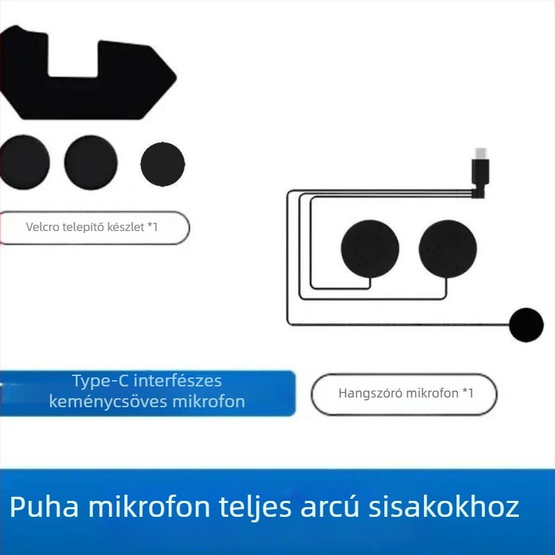 Sisakhoz Bluetooth fejhallgató – vízálló, zajcsökkentés, kettős sztereó hang, Bluetooth 6.0, 10 m hatótávolság