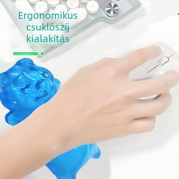 Kisméretű csuklópárna, Crystal bracelet modell, gumírozott alap, vízálló, csúszásmentes, kopásálló, könnyen tisztítható, irodai használatra