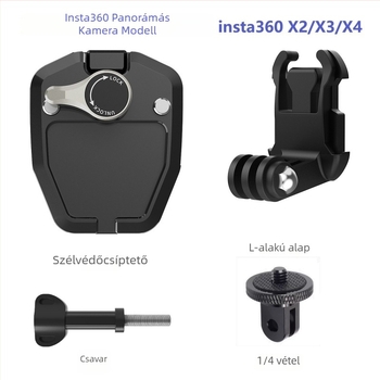 Szélvédő klipsz akciókamerákhoz (GoPro, DJI, Insta360) – alumíniumötvözet, modell AG1536/AG1537