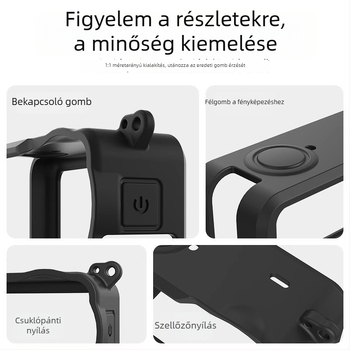 axyn DJI Osmo Action6 szilikon védőtok – csúszásmentes, ütésálló