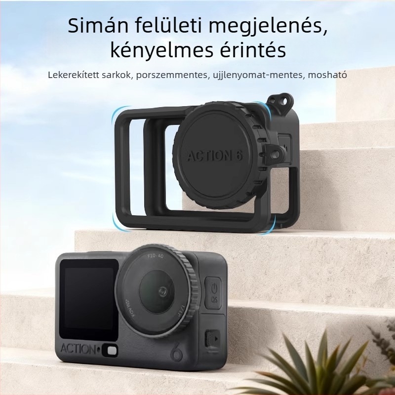 axyn DJI Osmo Action6 szilikon védőtok – csúszásmentes, ütésálló