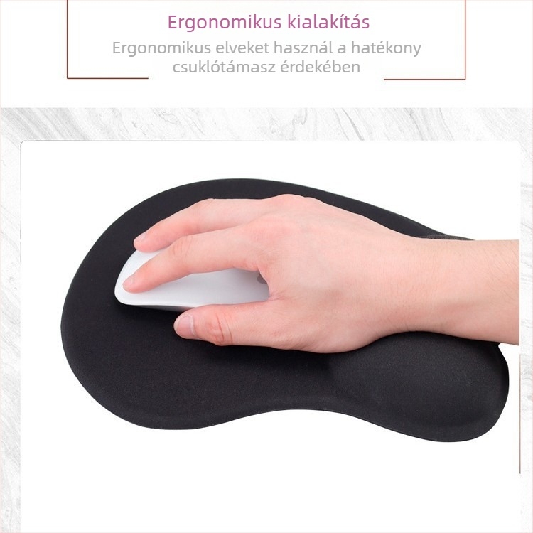 Ram Rem szilikon csuklópárnás egérpad, vastagított, csúszásmentes, irodai használatra