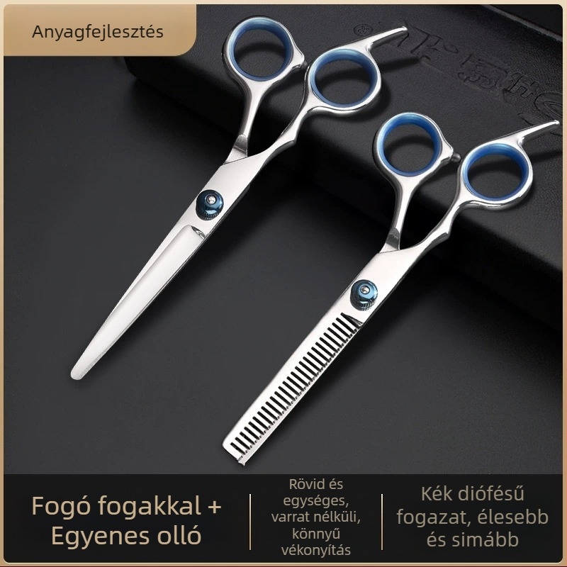 Állatgondozó olló egyenes és hajlított élekkel, kutyáknak, magas minőségű acélból, kozmetikai olló a Quickly márkától