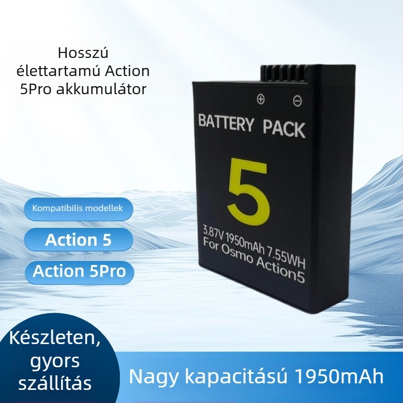 DJI Action sorozat akkumulátora Action3/4/5 számára — Kód: Mso-002002, lítium-alapú elektronika