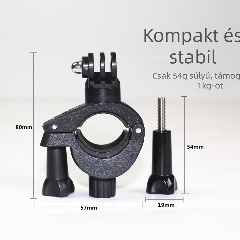 GoPro sportkamera O-típusú clip-tartó, 360° forgó, univerzális, ABS anyag