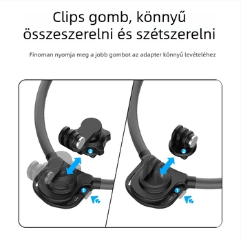 peoolo Halter necklace holder — Gyors kioldó nyakra szerelhető tartó sportkamera és okostelefonokhoz, szilikon, logó testreszabás