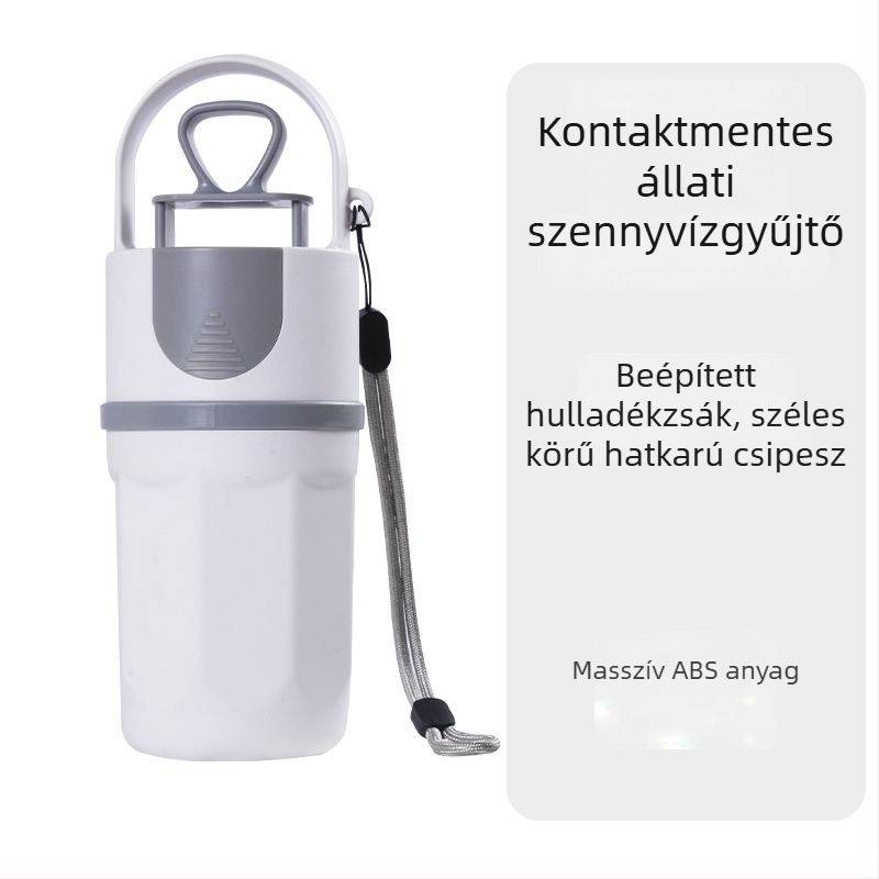 Hordozható hatkarú kutyaürülék-gyűjtő beépített szemeteszsákkal, műanyag, kültéri használatra