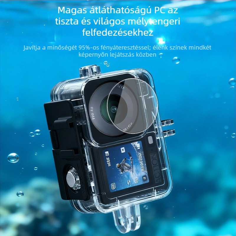 DJI Action 6 vízálló védőház antifog, edzett üveg szerkezettel, kompatibilis Action 6