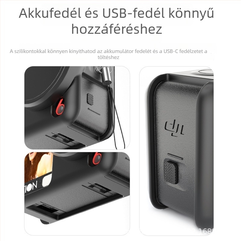 Silikonból készült védőtok DJI Action 6-höz, lencsevédővel, ütésálló