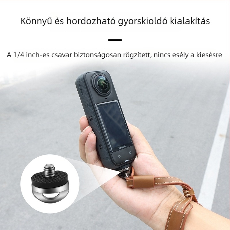 Insta360 X5/X4/X3 csuklópánt – gyors kioldás, anti-lopás, 360° kamera kiegészítő