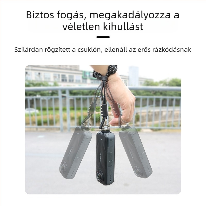Insta360 X5/X4/X3 csuklópánt – gyors kioldás, anti-lopás, 360° kamera kiegészítő