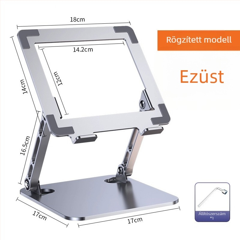 Nagy méretű fém tabletatartó 11 hüvelykes iPad Pro-hoz, emelő típusú tartó játékhoz