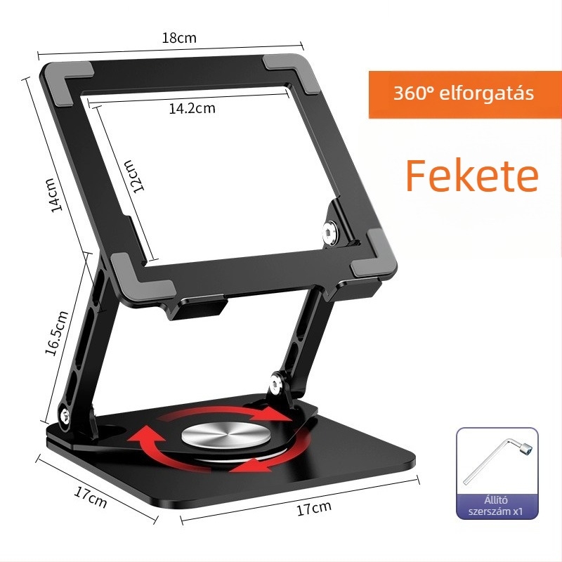 Nagy méretű fém tabletatartó 11 hüvelykes iPad Pro-hoz, emelő típusú tartó játékhoz