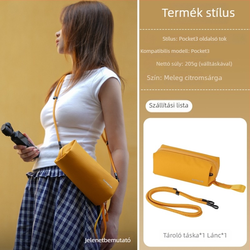 Pocket3/Osmo Nano tároló táska, crossbody hordozható, poliészter, modell B018, raktáron