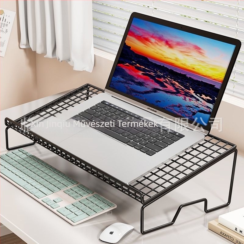 Haochen vasból készült laptop állvány, asztal alakú monitor-tartó