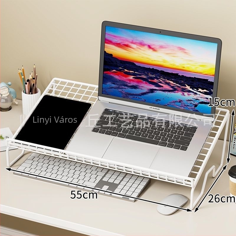 Haochen vasból készült laptop állvány, asztal alakú monitor-tartó