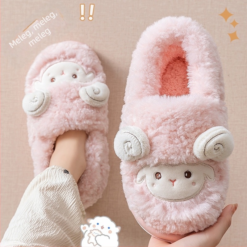 Uniszex téli papucs velúr felsőrésszel, bolyhos bélés, EVA talp, csúszásmentes, 3.5 cm sarok