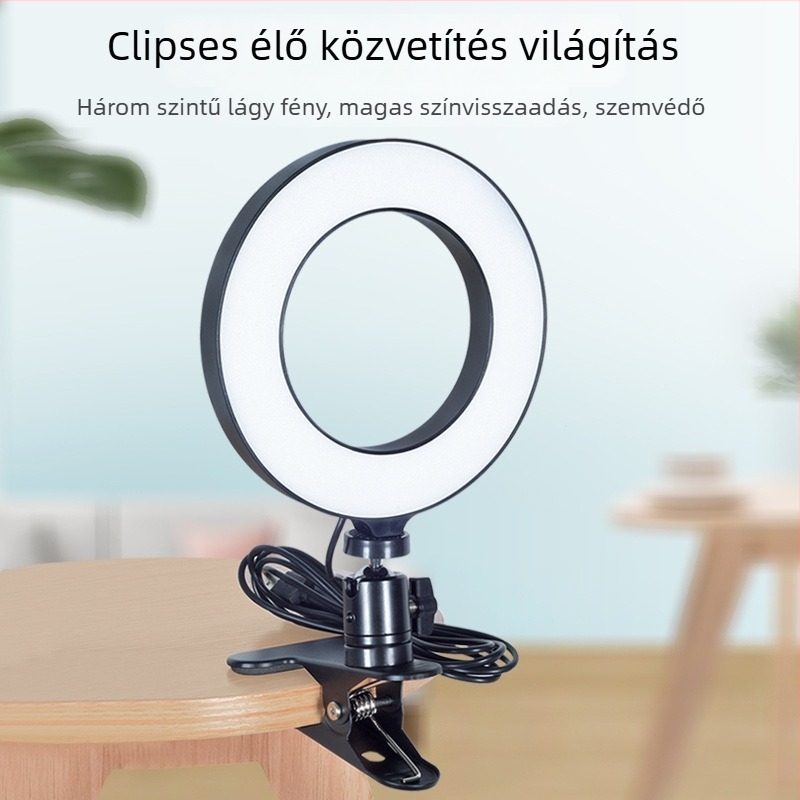 Telefonhoz tervezett hordozható fotózás világítása (Youguang RL-6/RL-8/RL-10/RL-12) – dimmelhető, fényerő és színhőmérséklet állítható