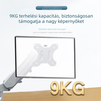 Monitor állvány pneumatikus karral, állítható magasságú és forgó mechanikus kar, anyag: szénacél + ABS + PA