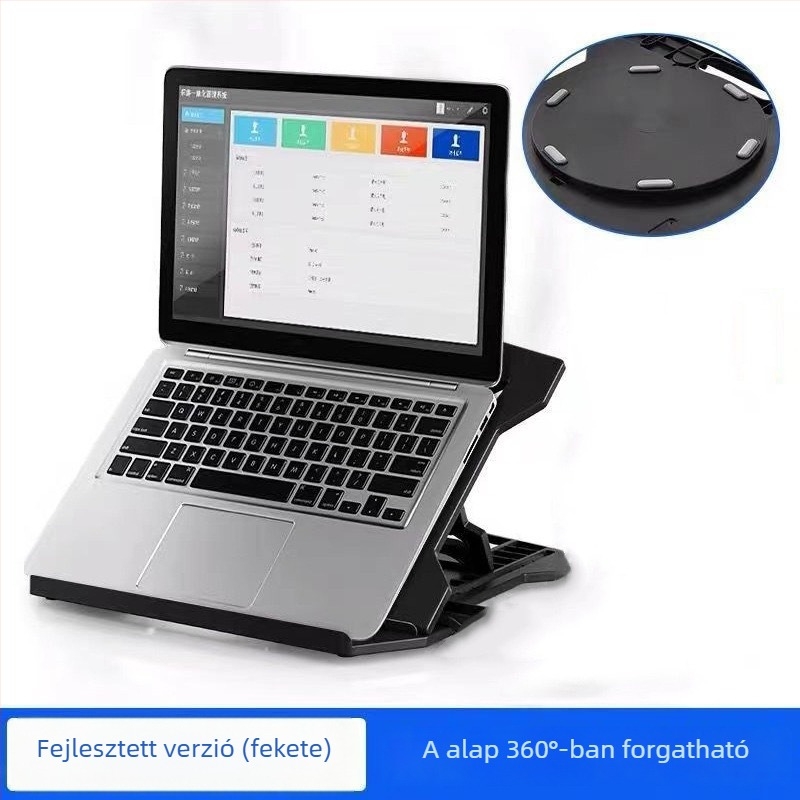 Nossi N2 laptop- és tabletatartó – összehajtható, állítható magasság, műanyag