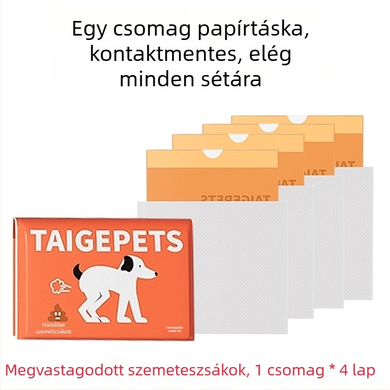 Hanchen vastag műanyag, lapos szájú kutyapiszok zacskók, egyszer használatos
