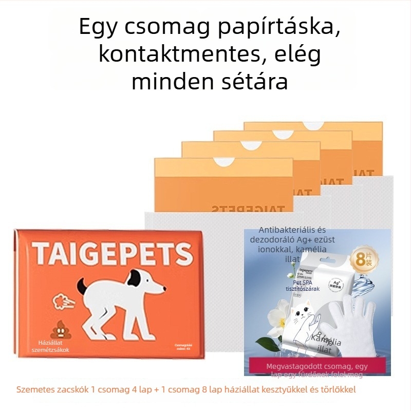 Hanchen vastag műanyag, lapos szájú kutyapiszok zacskók, egyszer használatos