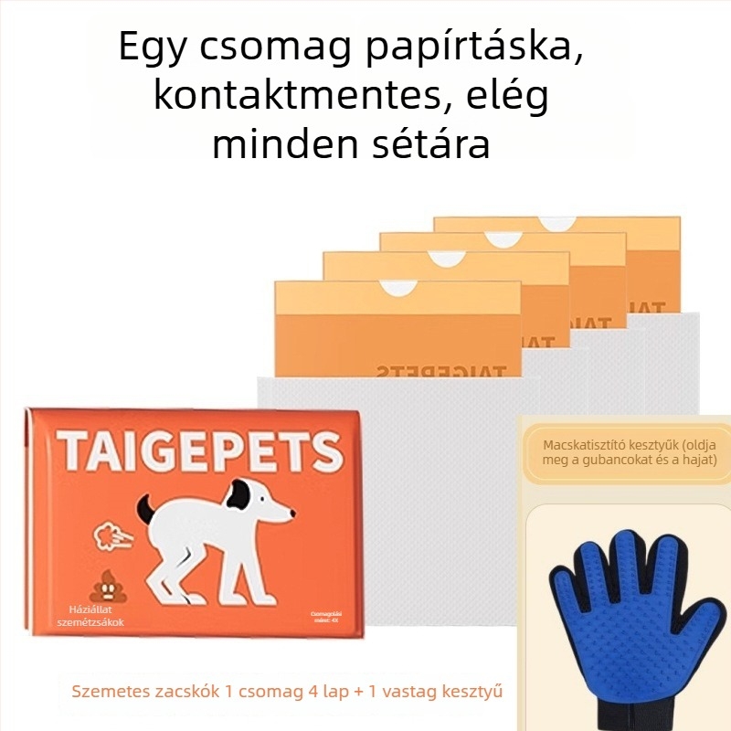 Hanchen vastag műanyag, lapos szájú kutyapiszok zacskók, egyszer használatos
