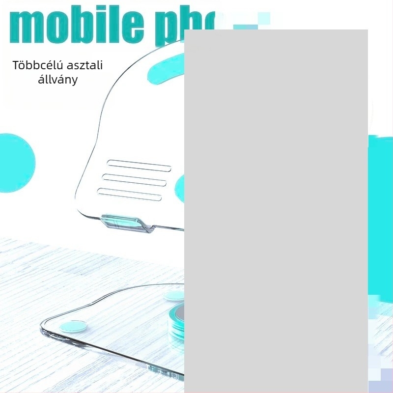 D06 Tablet- és telefon-tartó, dupla rudas összecsukható asztali állvány, 360°-os forgás, gyártás a rajzok szerint, kompatibilis iPad/iPhone generációkkal, iPod touch 4. generáció, iPhone 3G/3GS.