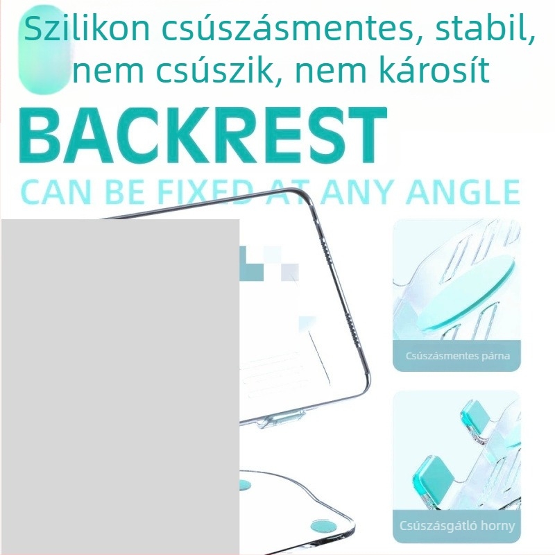 D06 Tablet- és telefon-tartó, dupla rudas összecsukható asztali állvány, 360°-os forgás, gyártás a rajzok szerint, kompatibilis iPad/iPhone generációkkal, iPod touch 4. generáció, iPhone 3G/3GS.