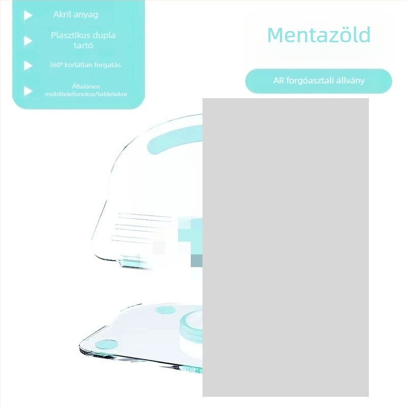 D06 Tablet- és telefon-tartó, dupla rudas összecsukható asztali állvány, 360°-os forgás, gyártás a rajzok szerint, kompatibilis iPad/iPhone generációkkal, iPod touch 4. generáció, iPhone 3G/3GS.