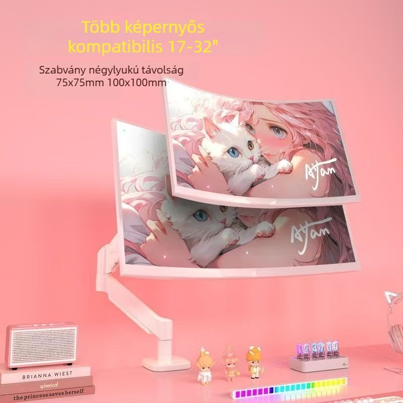 Forgó monitorkaros állvány, műanyag kivitel