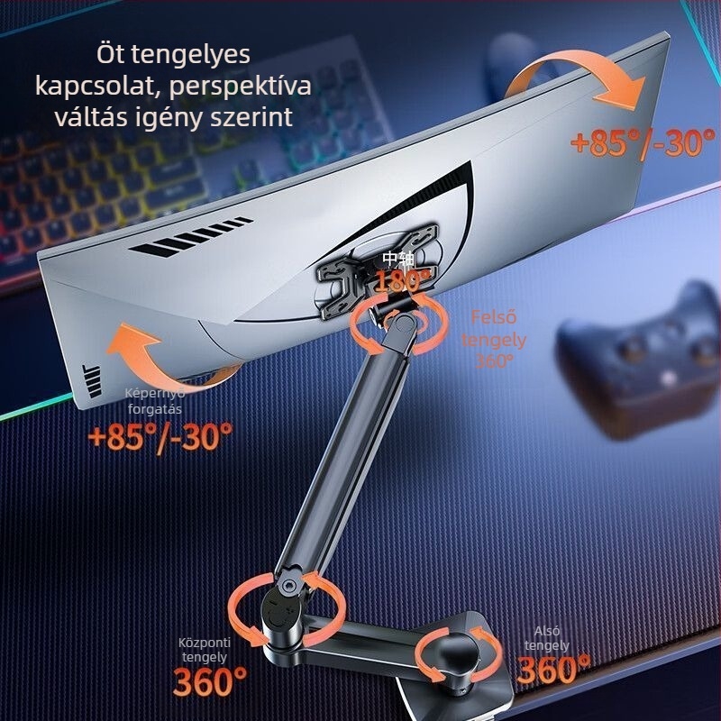 Forgó monitorkaros állvány, műanyag kivitel