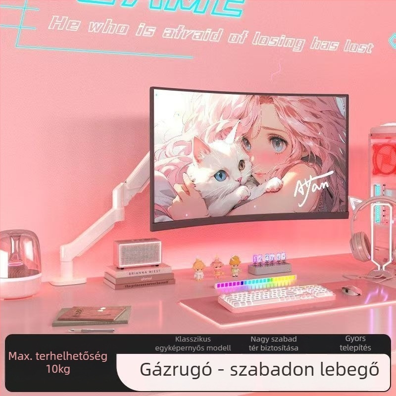 Forgó monitorkaros állvány, műanyag kivitel