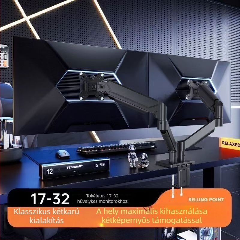 Forgó monitorkaros állvány, műanyag kivitel