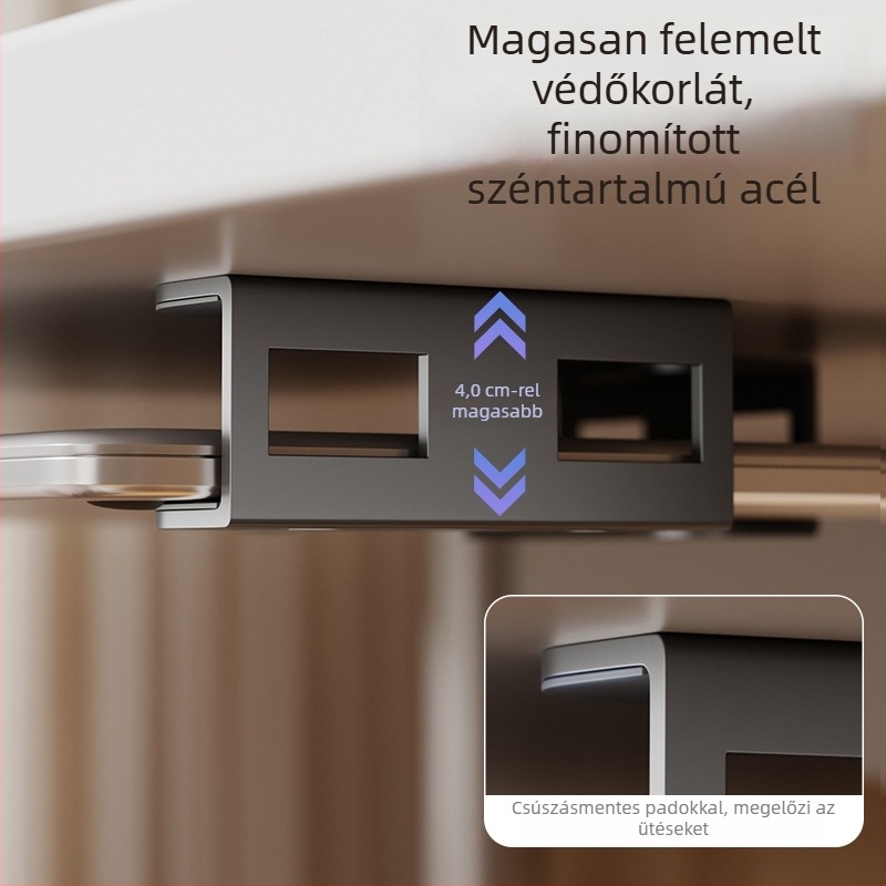 Asztal alatti laptop-tároló, műanyag kivitel, modell: Under-table storage bracket, tömeg 200 g, megjelent 2024-ben