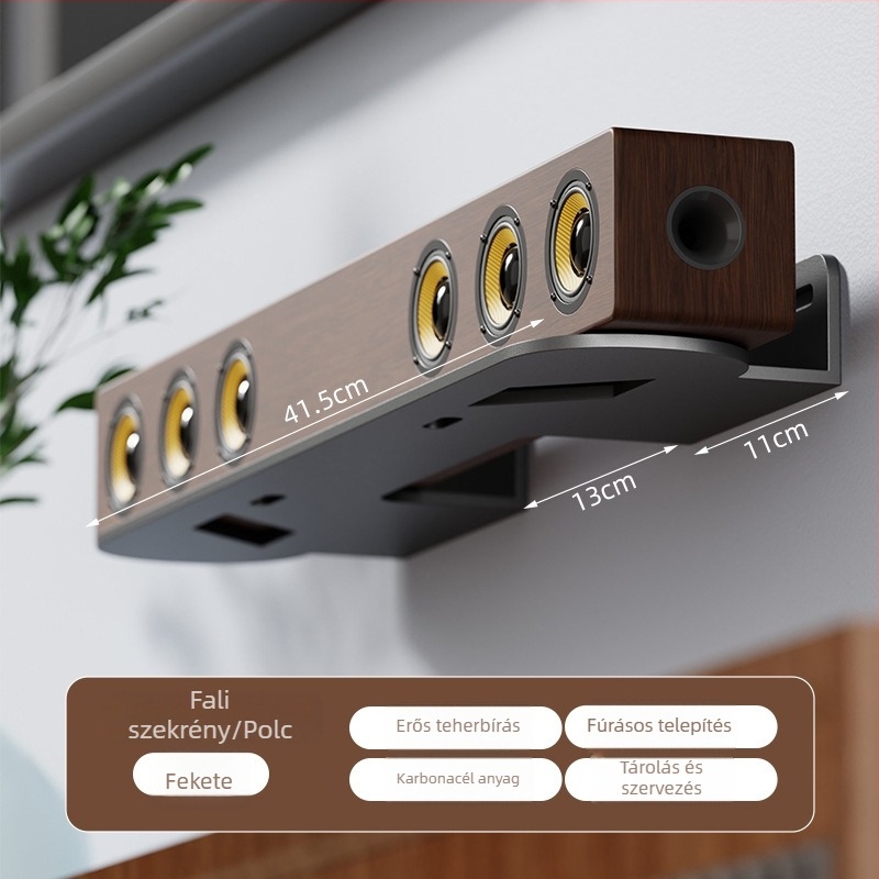Asztal alatti laptop-tároló, műanyag kivitel, modell: Under-table storage bracket, tömeg 200 g, megjelent 2024-ben
