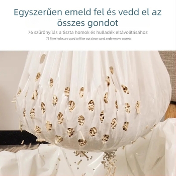 Eldobható szűrőzacskó macskaalomhoz (lapos nyílású, műanyag, vastag)