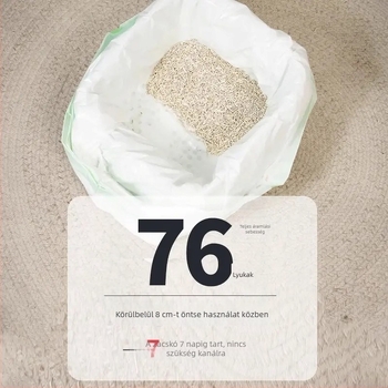 Eldobható szűrőzacskó macskaalomhoz (lapos nyílású, műanyag, vastag)