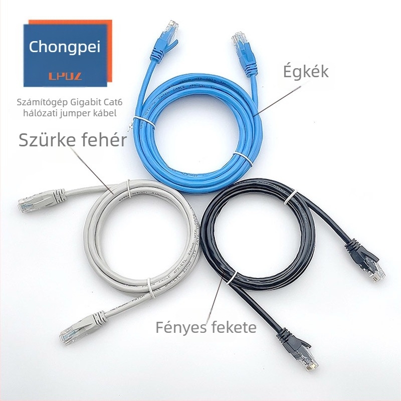 CAT6 Ethernet kábel, RJ-45, 1 Gbps, Copper Clad Aluminum (CCA), Twisted Pair