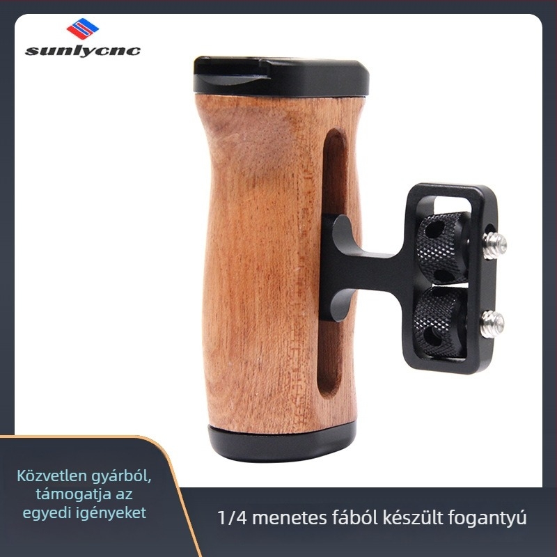 SLR kamera fa fogantyú – alumíniumötvözet, 1/4-es menet, Rosewood részlet