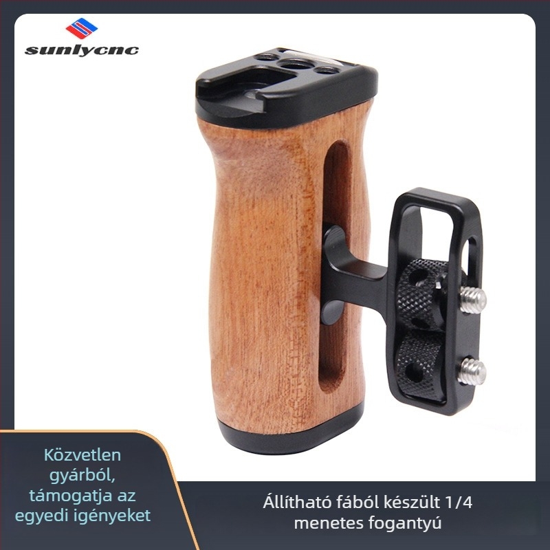 SLR kamera fa fogantyú – alumíniumötvözet, 1/4-es menet, Rosewood részlet